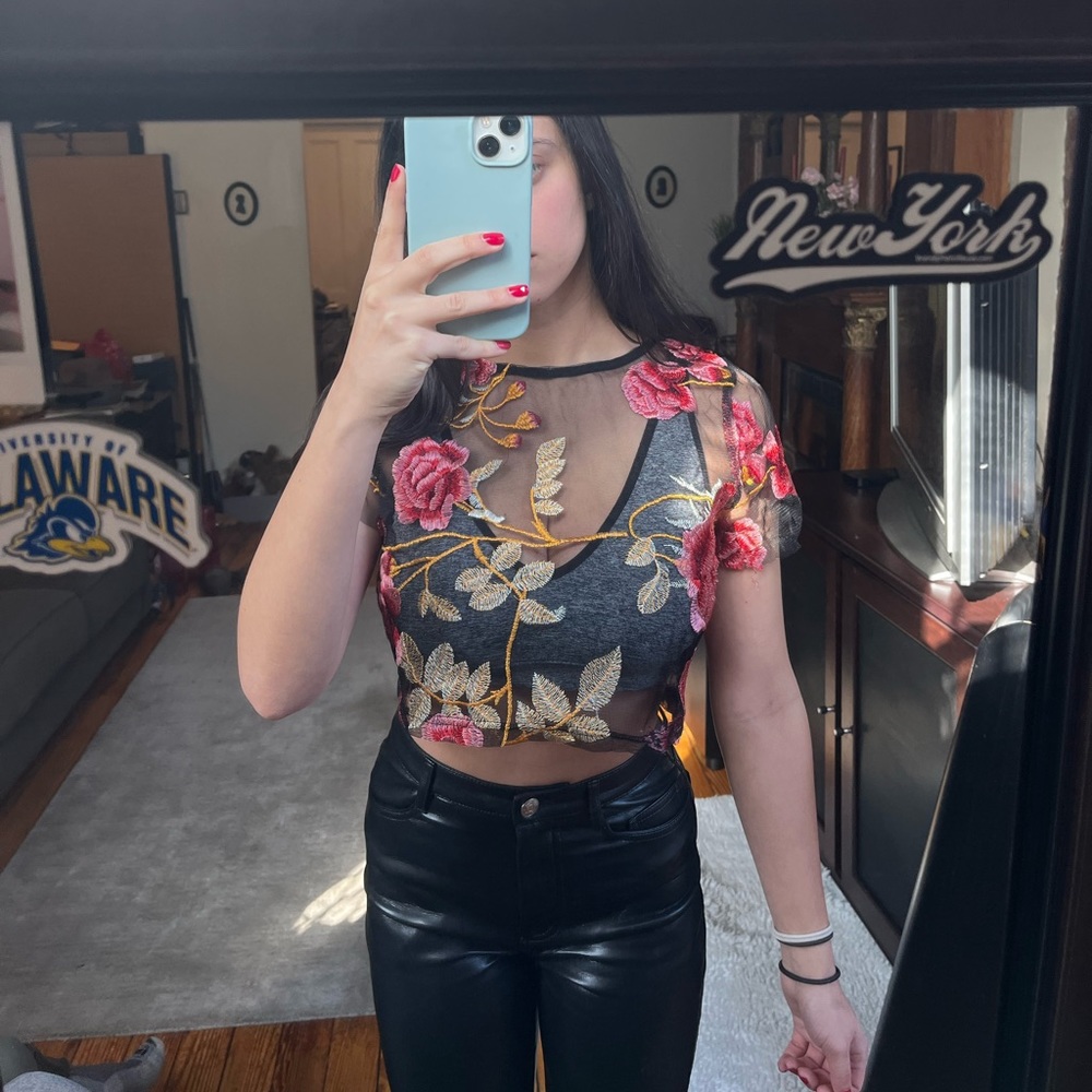 Princess Polly Sheer Crop Top